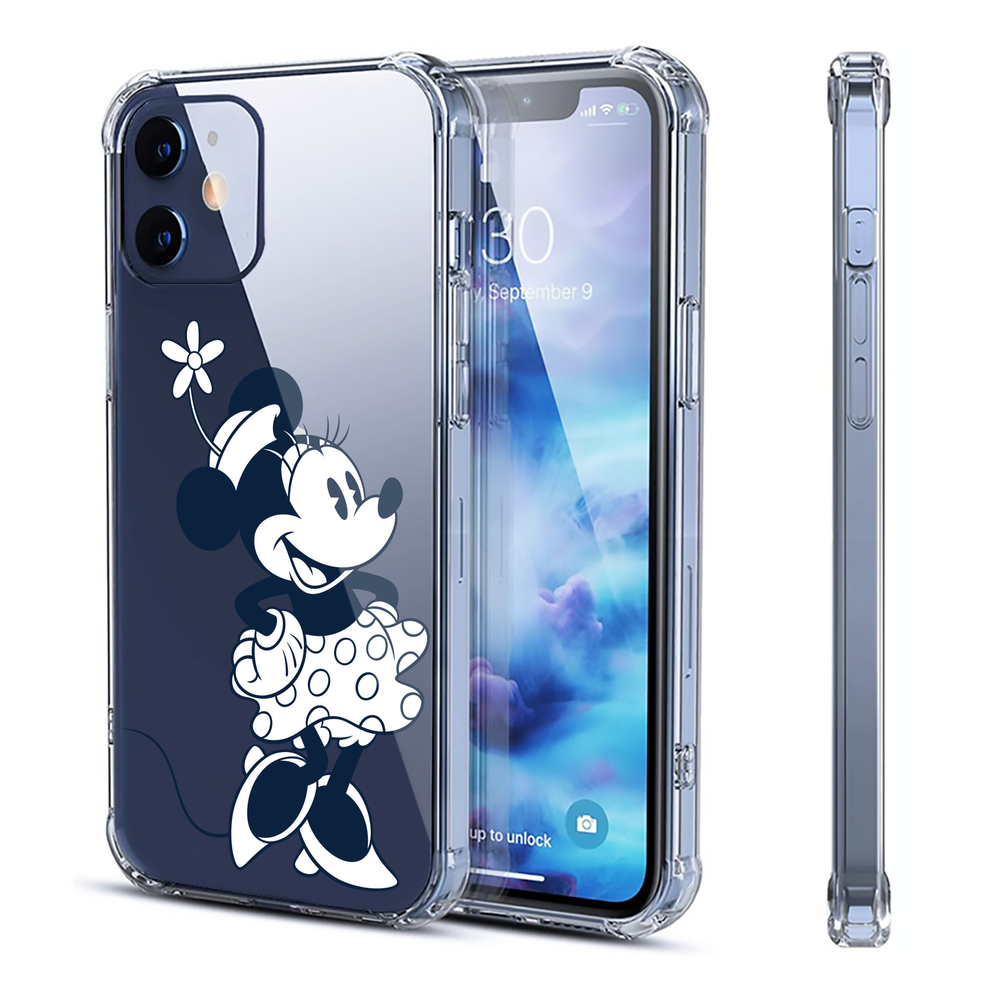 （画像用） ミッキーマウス Mickey Mouse 【iPhone 12シリーズ対応】透明スマホケース（クリアソフトケース）